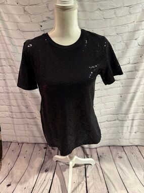 DKNY Black Sequin T-Shirt